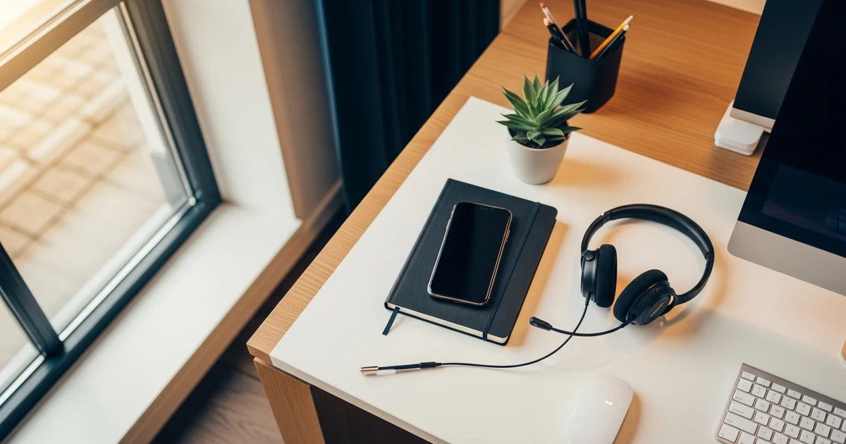 Smartphone und Notizbuch symbolisieren digitale Unternehmenskommunikation