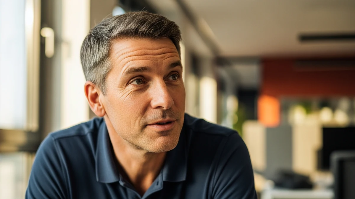 Teamleiter im motivierenden Gespräch mit einem Mitarbeiter