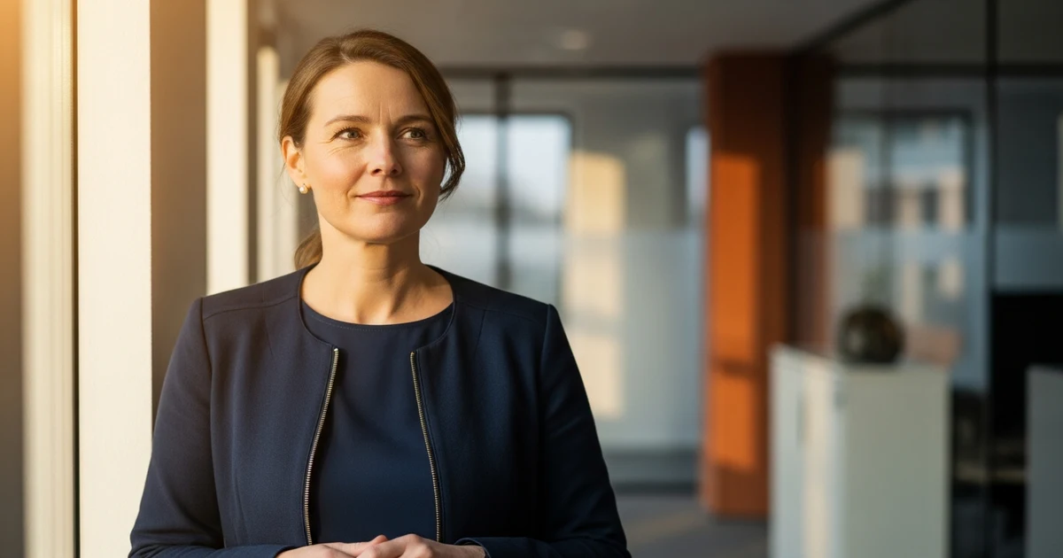 Fachkraft präsentiert sich selbstbewusst mit persönlichen Stärken