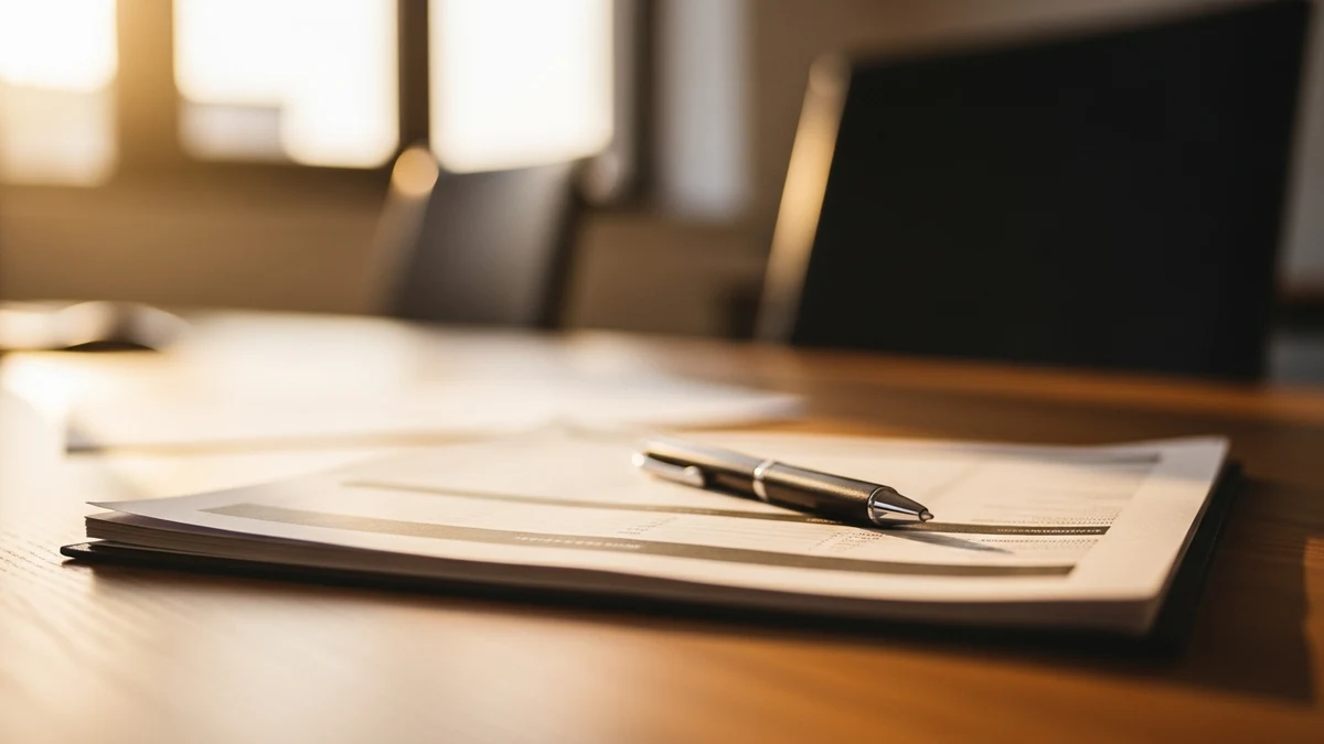 Unterlagen auf dem Schreibtisch als Symbol für Preisanalyse im Einkauf