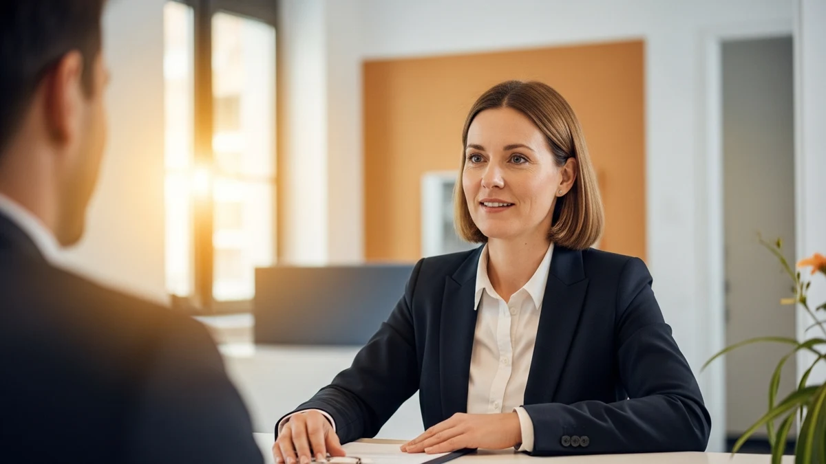 Mitarbeiterin im Kundengespräch hört aktiv zu