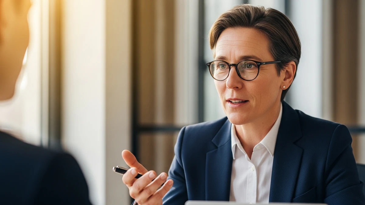 Eine Fachkraft reagiert schlagfertig und souverän in einer Besprechung